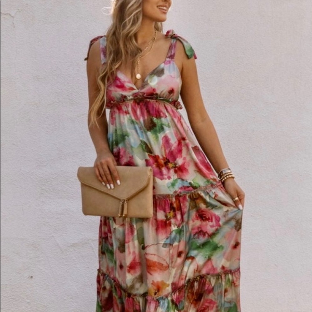 NWT Vici Beyond the Waterfall Maxi Dress, size XL